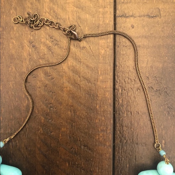 Faux turquoise statement necklace - Picture 8 of 8
